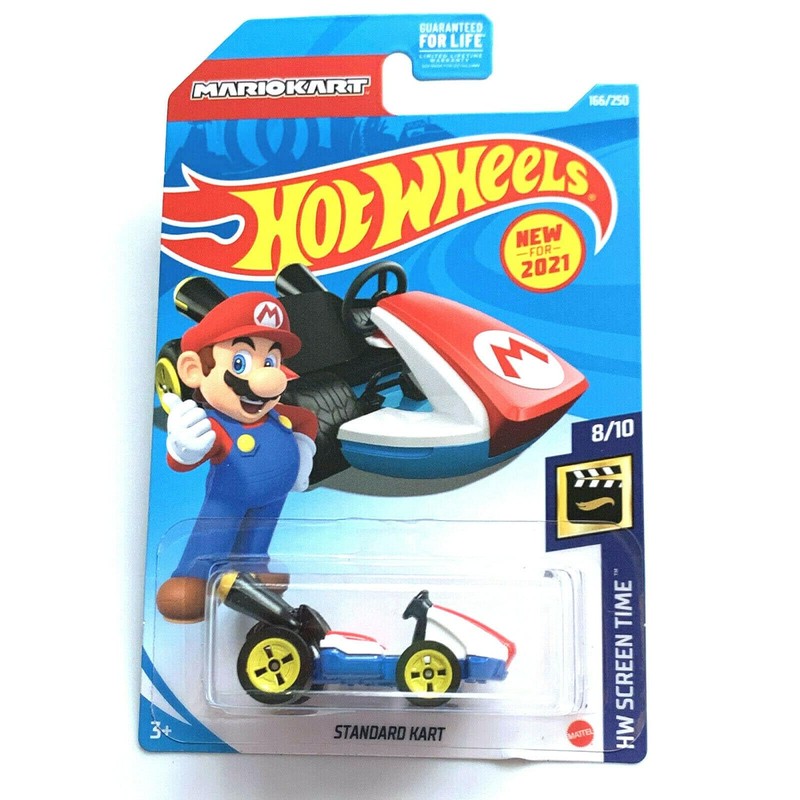 Hot Wheels Mario Kart Go-Kart, Red, 1:64 Scale Die-Cast Metal,