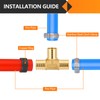 90-Pack HeSun 1/2-Inch PEX Fitting Combo, Brass Crimp Fitting with