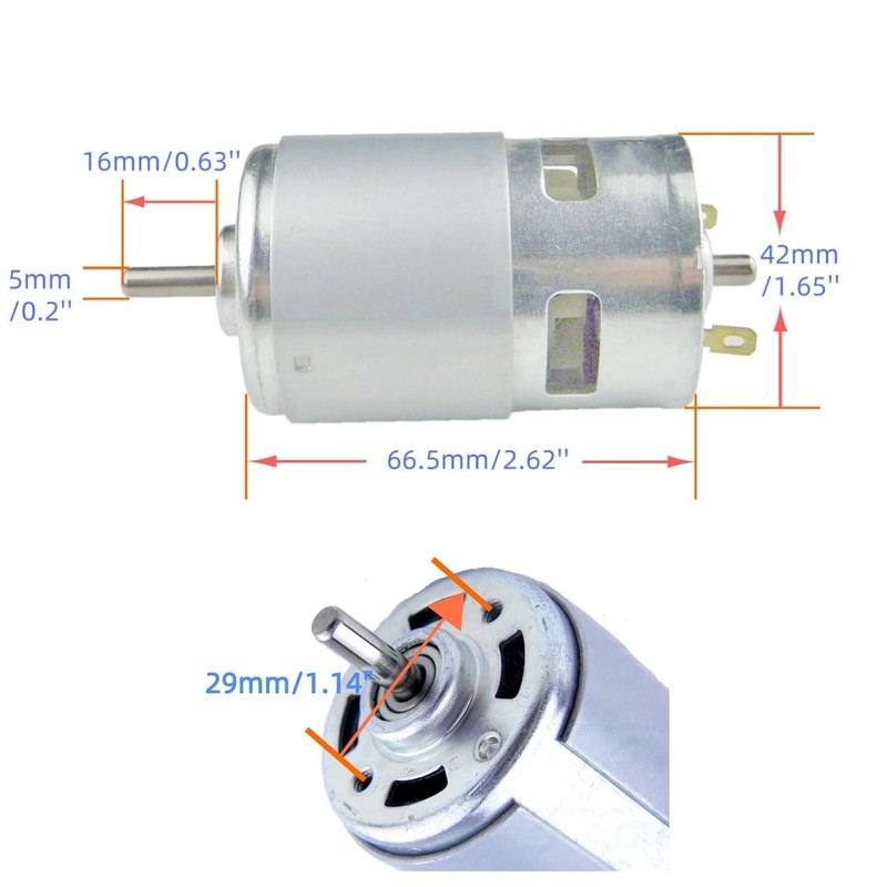 CHANCS Electric Motor 775 12V DC Motor 4000RPM DC 24V