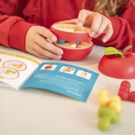 SmartGames Apple Puzzler 3D Logic Game with 80 Challenges for Ages 8 - Adult. Fit The Worms and Close The Apple!