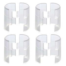 ドウシシャ ルミナス スチールラック 棚板 固定部品 スリーブ 4個セット 留め具 取付部品 IHL-SLV4SC 幅3.5×高さ4.5cm スチール棚板をポールに固定する部品 ポール径25mm 予備 追加 パーツ 取付簡単 丈夫 クリア 透明