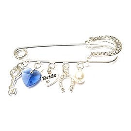 Equilibrium Wedding Silver Plated 'Bridal Pin' Keepsake - Old New Borrowed Blue