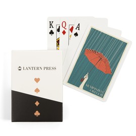McMinnville, Oregon, Umbrella, Letterpress (52 Playing Cards, Poker Size Card Deck with Jokers)