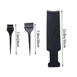 BIUDECO 3pcs Long Board Hair Coloring Comb Set Hair Brush Tool for Dyeing Diy Hairdressing Tint Brush Black Prevents Root Touch Salon Home Use