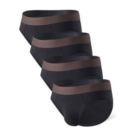 DAVID ARCHY Mens Briefs Rayon Made from Bamboo Underwear Pouch Comfort Fit Super Soft Comfort 4 Pack