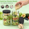 SURETIVIAN 4 Pack Glass Salad Mason Jars with Lids for