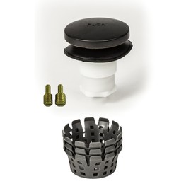 PF WaterWorks PF0936-ORB - Tapón de drenaje universal para tina y tina (punta giratoria, accionado por pie) incluye accesorios de 3/8 pulgadas y 5/16 pulgadas