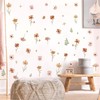 Small Boho Flowers Wall Sticker Cute Floral Leaf Wall Decal