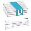 Adjustable Clear Plastic Drawer Dividers, Expandable Organizers for Clothing and