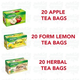 Dogadan Tea - Apple Tea (1 Box / 20 Tea Bags) - Form Mixed Herbal Tea (1 Box / 20 Tea Bags) - Form Mixed Herbal Tea with Lemon (1 Box / 20 Tea Bags) - 3 Boxes 60 Bags