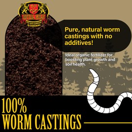 Royal Gold Worm Castings Soil Amendment & Organic Fertilizer - 1 cu ft | Natural Soil Builder for Indoor Plants, Outdoor Gardens, Raised Beds, Lawns, and Compost Tea