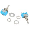 12 Pcs Mini Toggle Switch SPST with 2 Pcs Waterproof