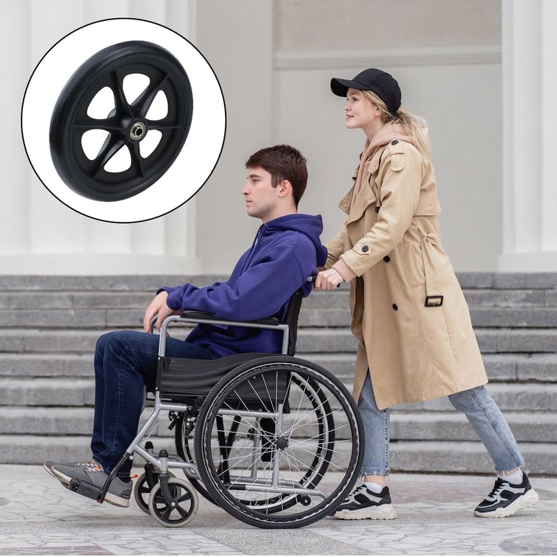 Crapyt 2 PCS Walker Wheels Replacement Drive Walker Replacement Parts
