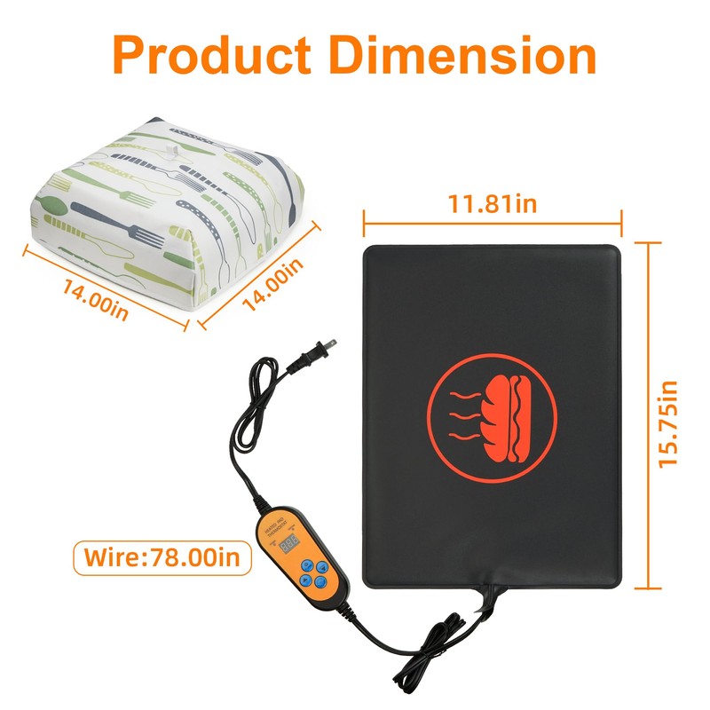 EKEPIN Heat Mat Fits for Fermenting Dough with Heat Preservation