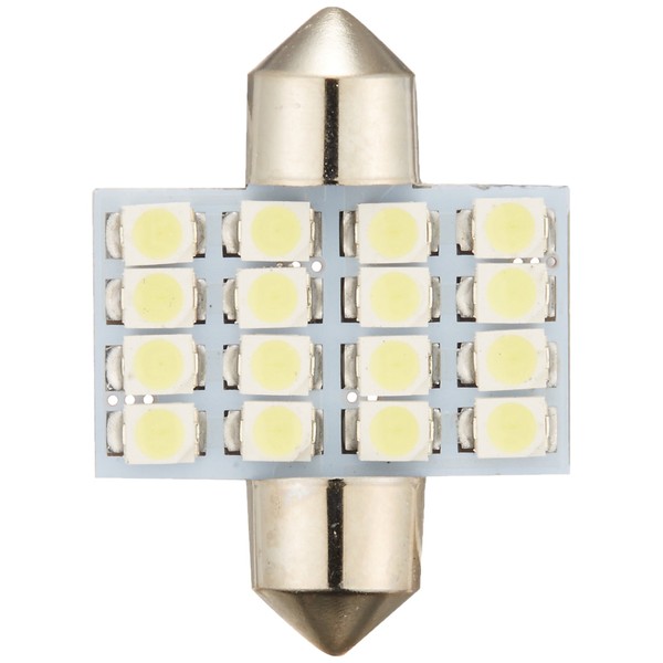 DIDA 16 Row (4x4) High Brightness LED Room Lamp, White, 2 x T10 x 31 mm