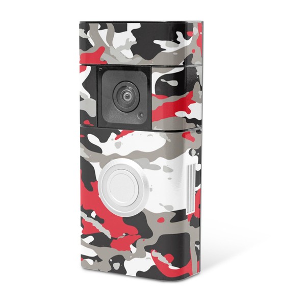MightySkins Skin Compatible with Ring Video Doorbell Plus - Red