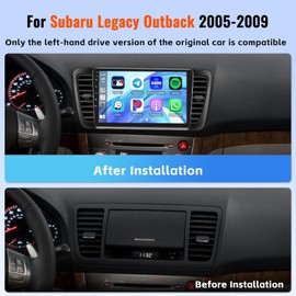 Car Radio for Subaru Legacy Outback 2005-2009 with Wireless CarPlay Android Auto, Realdio 9 Inch Touch Screen Android 15 Car Stereo for Subaru with 2GB+64GB WiFi GPS Bluetooth EQ 26UI AHD Rear Camera