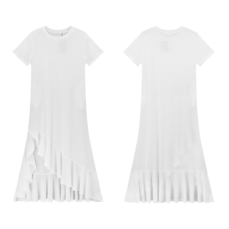 R.Vivimos Womens Summer Cotton Short Sleeves Casual Split Beach T