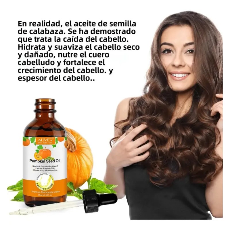 Aceite Semillas 120ml Calabaza Piel Potenciador Crecimiento