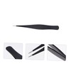 BIUDECO 6pcs Stainless Steel Eyelash Tweezers for Makeup Application Precision