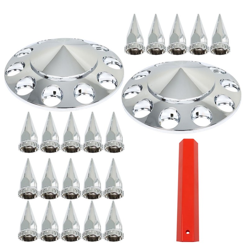 GXYWADY Front Hub Cover Set Chrome Wheel Cover with 33mm