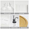 Ezebesta 17OZ Mouthwash Clear Glass Pump Dispenser with Disposable Mouthwash