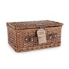 Twine Newport Picnic Basket, Wicker Basket with Place Settings, Wine