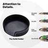 6 Pack Cute Raccoon Leather Coaster with Holder for Drinks-