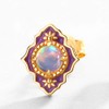 NOBEL Schmuck Opal Stud Earrings 925 Sterling Silver Vintage Look,
