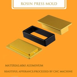 YEICXOH Pre Press Mould Pre-Press Mould for Solvent-Free DIY Extraction and Pre-Press Mould & Press Mould (2 x 4 Gold Black Gold)