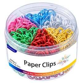 Colored Jumbo Paper Clips, 300pcs 2 Inch (50 mm) Paper Clip Paperclips Colorful Clips for Paperwork Ideal for Home, School and Office Use Colored (Multicolored)
