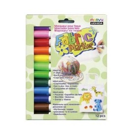 Uchida Fabric Marker 560 12-Color Set Fabric Eco Bag Fabric / 우찌다 패브릭 마카 560 12색 세트 옷감 에코백 직물