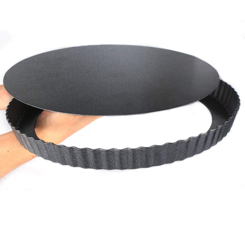 Tart Pan 11 Inch, Beasea Non Stick Tart Pan with