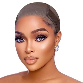 Lace Grip Wig Cap for Women, Transparent Lace Wig Caps, Non Slip Wig Gripper for Keeping Wigs in Place, Adjustable Wig Cap with Grip Headband - Color: 613, Specification: one-size