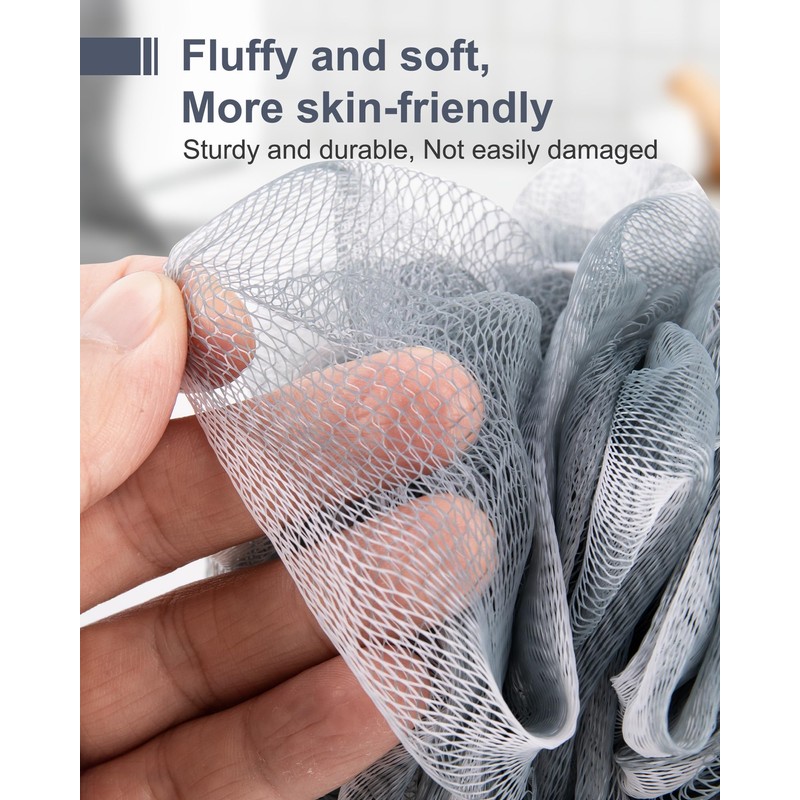 MTDLYICE Loofah Sponge, XXL Large Loofah 100g 4 Pack, Bath