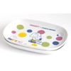 Peanuts Snoopy Oval Plate, Pastel Dot, 7.3 inches (18.5 cm),