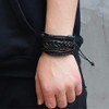 Chamqueen Woven Leather Bracelet Combination Gifts For Men and Boys