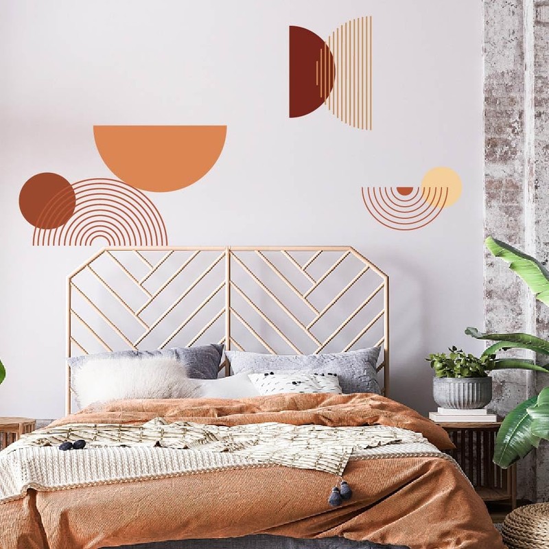 SUPERDANT Wall Decoration in Boho Style with Geometric Linear Circle