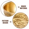 VOSAREA Brass Treasure Bowl Gold Decorative Tray Mixing Bowls Plate