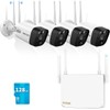 (2-Way Audio) 4-Antennas Enchance Outdoor Wireless Security Camera System WiFi