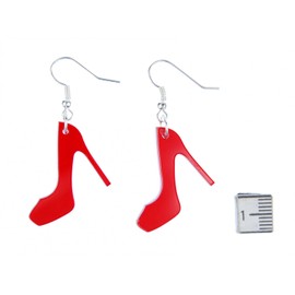 Pumps Earrings Miniblings Shoes Heels Fashion Acrylic Red