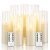 Homemory Ivory Flameless LED Candles with Remote Control & Timer,