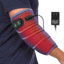 Elbow Heated Pad Wrap for Multiple Body Areas, Flexible Electric Heating Pads for Elbow Arm Wrist Ankle Leg Knee, Fast Heating Body Wrap Heated Brace with 3 Heat Settings and Long 78" Power Cord