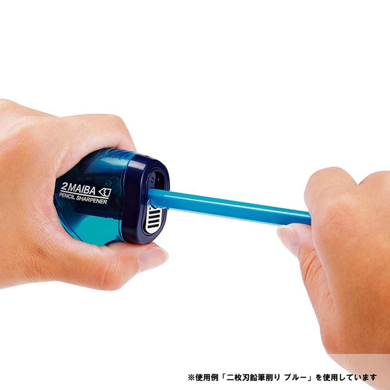 Kutsuwa RS021BL STAD Double Blade Pencil Sharpener, Blue