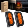 Nilight 6Inch Oval Trailer Tail Light with Flush Mount Grommets