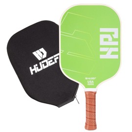 HUDEF Pickleball Paddle,USAPA Approved Pickle Ball Paddle with Cover, Graphite and Fiberglass Pickleball Paddle,Polypropylene Honeycomb Core Pickleball Racket with Comfort Grip Green