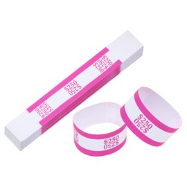 ONLYKXY 150pcs Self Sealing Cash Currency Straps Money Paper Bands Bill Wrappers Tape for Bank Supermarket Currency Organize Cash Dollar Wraps Organizer ($250)