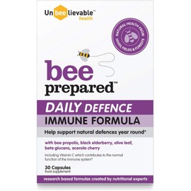 Unbeelievable Health Bee Prepared Daily Defence Immune System Formula - Created by Nutritional Experts - Contains Bee Propolis, Elderberry and More – Immunity Support Supplement - 3 Pack