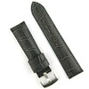 B & R Bands 22mm Gray Gator Leather Watch Band