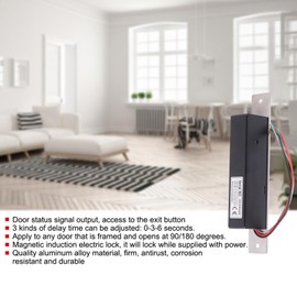 Tangxi Electric Bolt Lock, DC 12V 4 Lines Electric Deadbolt Drop Bolt Door Lock for Security Access Control, Magnetic Deadbolt Keypad